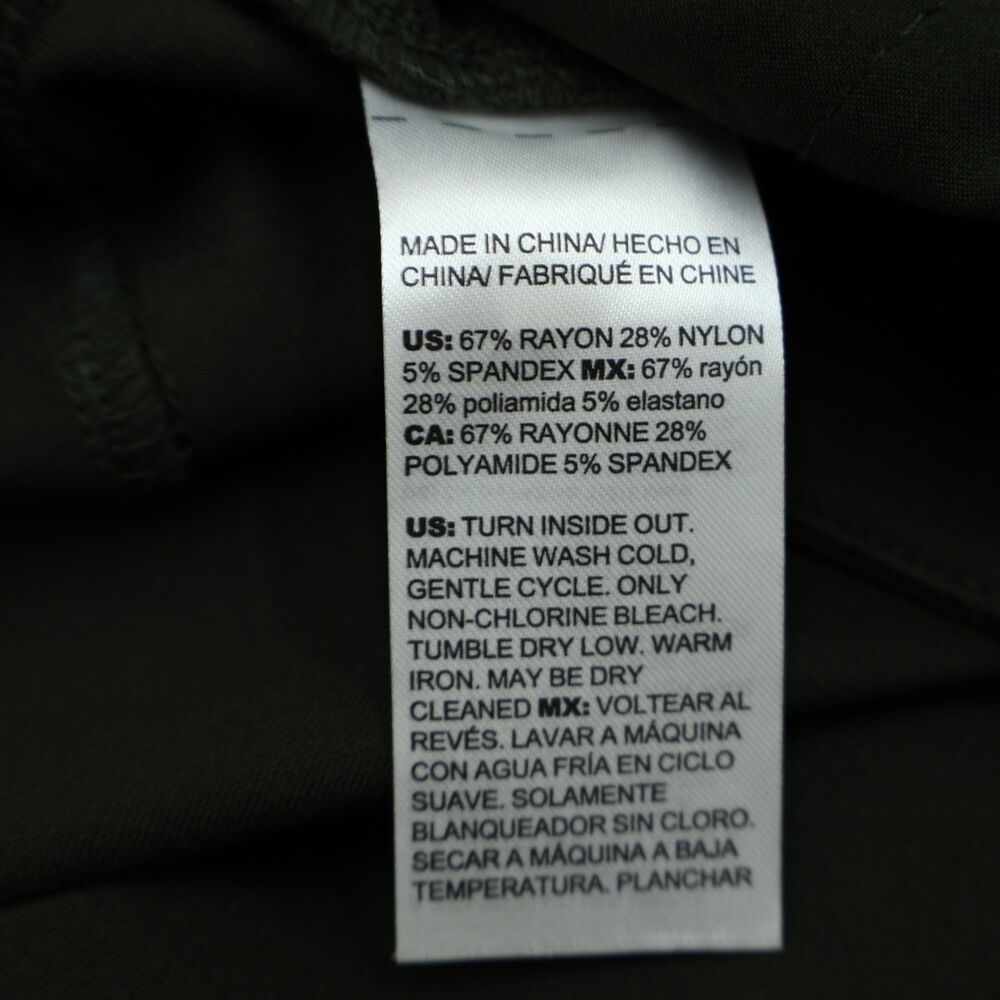 Chico's Pants Women's  Size 1R US-8 Green High-Rise Skinny 30" Inseam Stretch - Picture 10 of 16